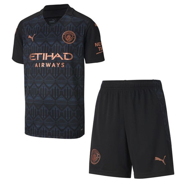 Camiseta Manchester City 2ª Niños 2020/21 Negro